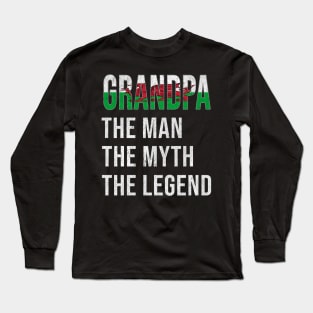 Grand Father Welsh Grandpa The Man The Myth The Legend - Gift for Welsh Dad With Roots From  Wales Long Sleeve T-Shirt